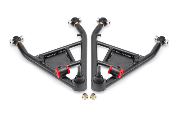 BMR 14-19 Chevrolet Corvette C7 Rear Lower Control Arms For 15in Conversion Kit - Black Hammertone - LCA570H