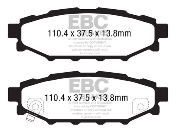 EBC DP51584NDX Bluestuff NDX Full Race Disc Brake Pad Rear For Impreza