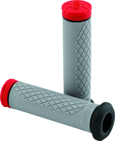 ProTaper Tri Density Full Diamond ATV Grips - Red - 024878