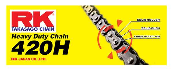 RK Chain 420H-120 - Natural - 420H-120