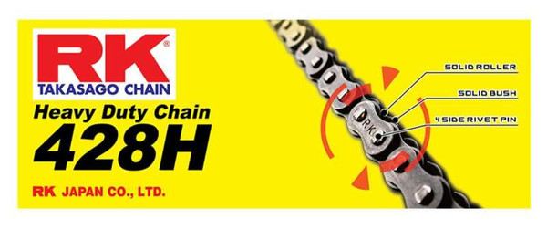 RK Chain RK-M 428H-130L - Natural - 428H-130