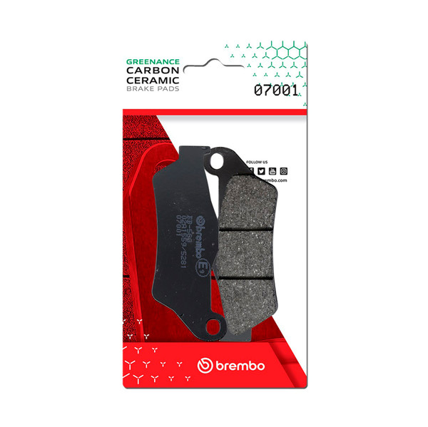 Brembo OE Aprilia Srv/Gilera Gp/Suzuki Uh/Yamaha Versity/Yamaha Yp Carbon Ceramic Brake Pad - Front - 07001