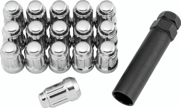 QuadBoss Spline Lug Nuts 12x1.25 - Silver - 608816