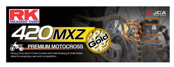 RK Chain GB420MXZ-120 - Gold - GB420MXZ-120