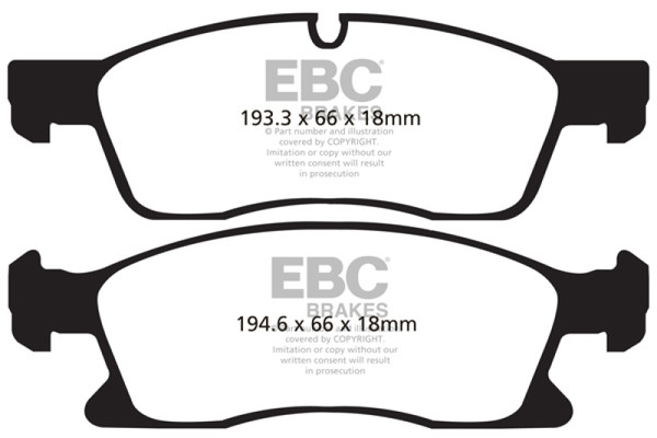 EBC ED91871 Disc Brake Pad Set For Jeep Grand Cherokee 2011-2018 NEW