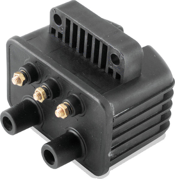 Twin Power Big Twin and XL Custom Application Ignition Coil Black Single Fire Dual Output 3 Ohm - 210074