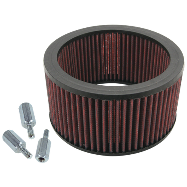 S&S Cycle Super E/G Carbs High Flow Air Filter Kit w/ Spacers For S&S Teardrop Air Cleaner - 17-0045