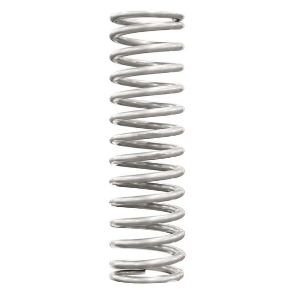 QA1 2-1/2in ID High Travel Spring - 16in Length x 100lbs/in - Silver Powder Coated - 16HT100