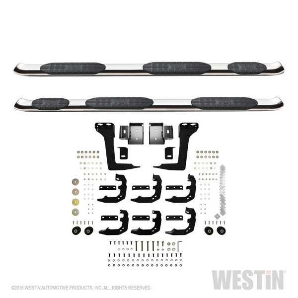 Westin 21-534730 PRO TRAXX 5 Oval Wheel to Wheel Nerf Step Bars Stainless NEW