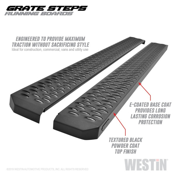 Westin 27-74715 Grate Steps Running Boards Textured Black 68 in. NEW