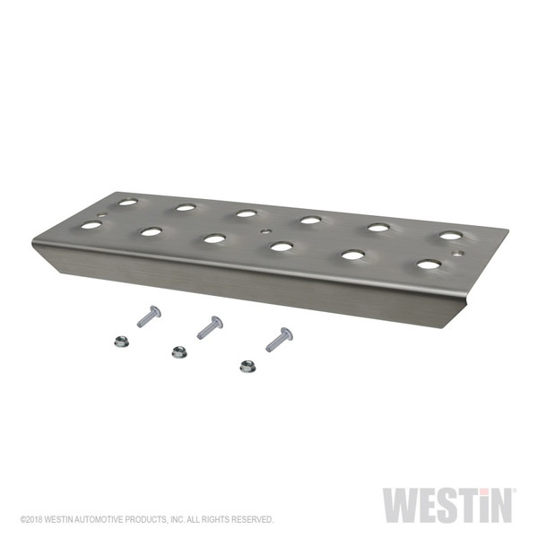 Westin 11in Step Plate w/screws (Set of 2)- Stainless Steel - 56-100011