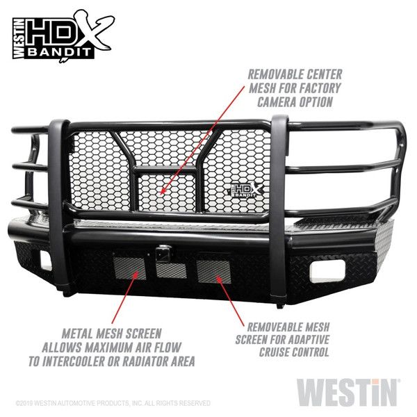 Westin 58-31105 HDX Bandit Front Bumper, Textured Black For 18-20 F150