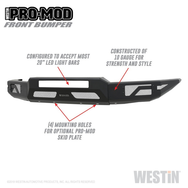 Westin 58-41055 Pro-Mod Front Bumper for 2015-2020 Chevrolet Colorado