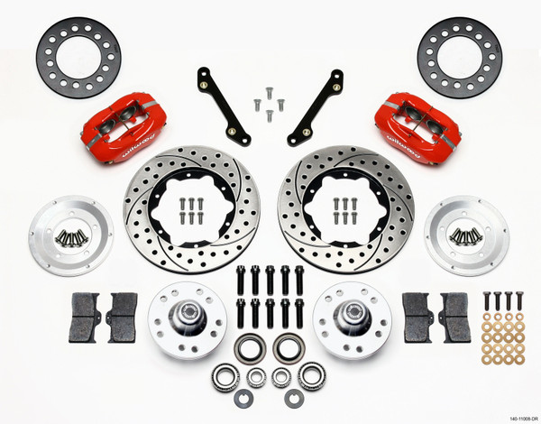 Wilwood 140-11008-DR Forged Dynalite Pro Series Front Brake Kit, Red Caliper NEW