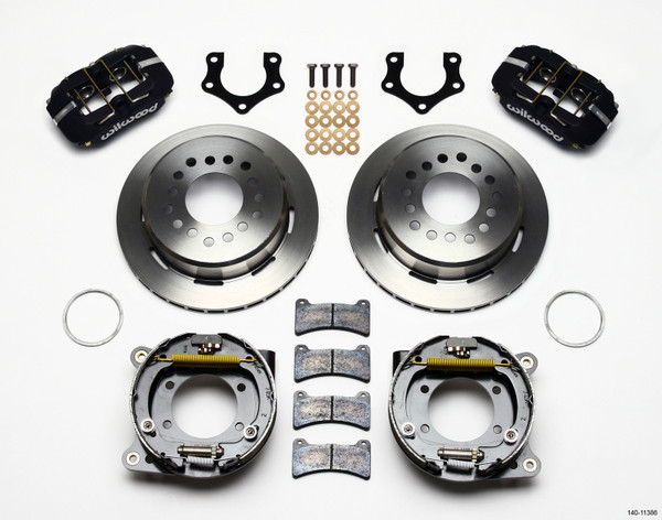 Wilwood Dynapro Low-Profile 11.00in P-Brake Kit Mopar/Dana 2.50in Off w/Snap Ring Brng - 140-11386