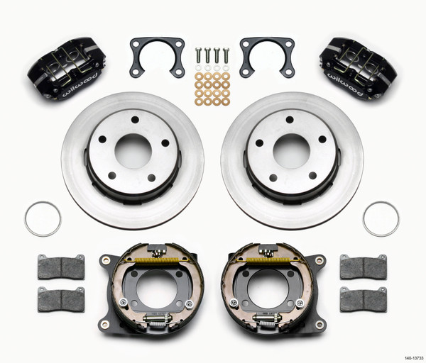 Wilwood 140-13733 Dynapro Lug Mount Rear Parking Brake Kit, Plain Face Rotor NEW