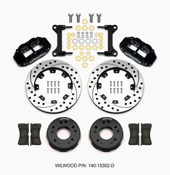 Wilwood 140-15302-D Forged Narrow Superlite 4R Front Brake Kit For 63-87 GM NEW