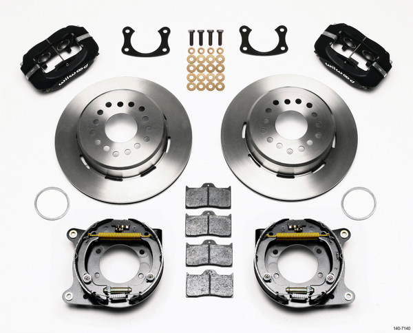 Wilwood 140-7140 Forged Dynalite Rear Parking Brake Kit - Plain Face Rotor NEW