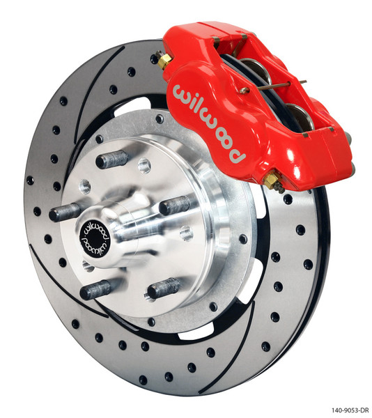 Wilwood 140-9053-DR Forged Dynalite Front Big Brake Kit (Hub) - Red Caliper
