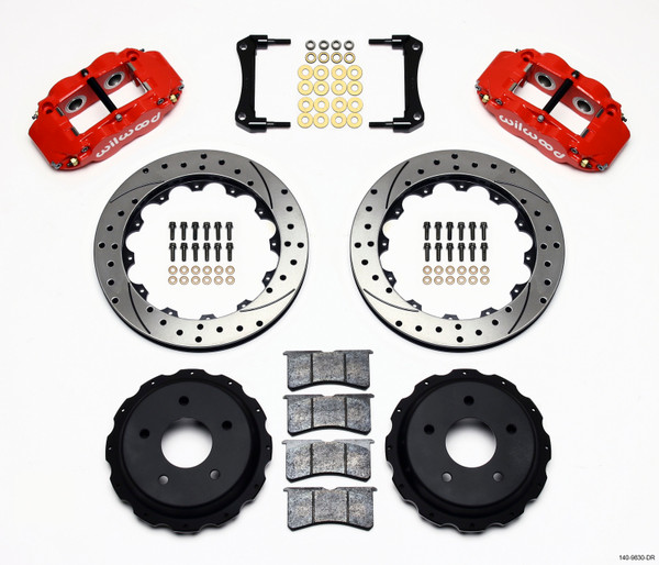 Wilwood Narrow Superlite 4R Rear Kit 12.88in Drilled Red 98-02 Camaro/Firebird - 140-9830-DR