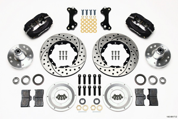 Wilwood 140-9917-D Forged Dynalite Pro Series Front Brake Kit; Black Caliper