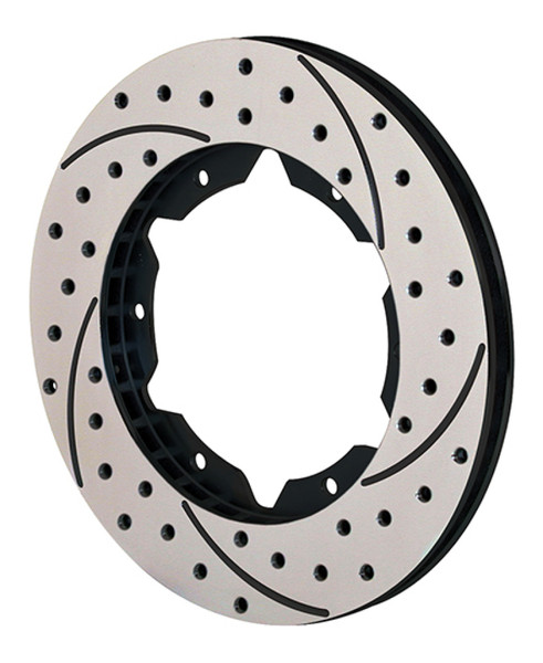 Wilwood 160-7100 Brake Rotor Srp XDrilled Carbon Iron Silver Zinc Wash