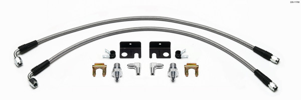 Wilwood 220-11790 22" Stainless Steel Braided Flexline Kit; For Honda Fit