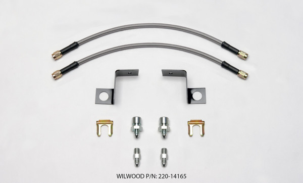 Wilwood 220-14165 Stainless Steel Rear Braided Flexline Kit - 1/8-27" NPT