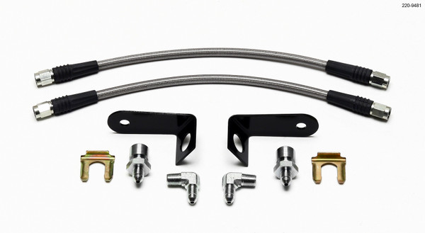 Wilwood 220-9481 12" Front Flexline Brake Hose Kit, For 1974-78 Ford Mustang