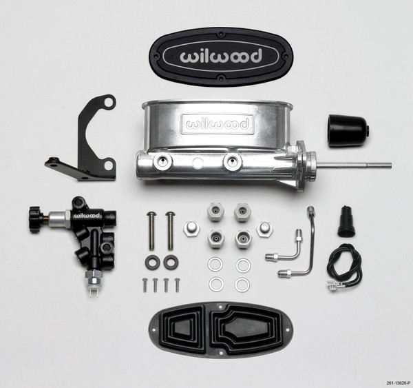 Wilwood 261-13626-P Tandem Master Cylinder Kit with Bracket & Prop Valve NEW