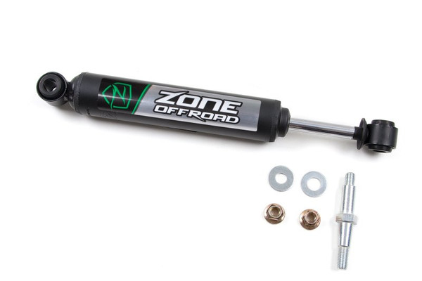 Zone Offroad ZON7400 Steering Stabilizer (Black); For Jeep YJ; TJ; XJ; ZJ; MJ