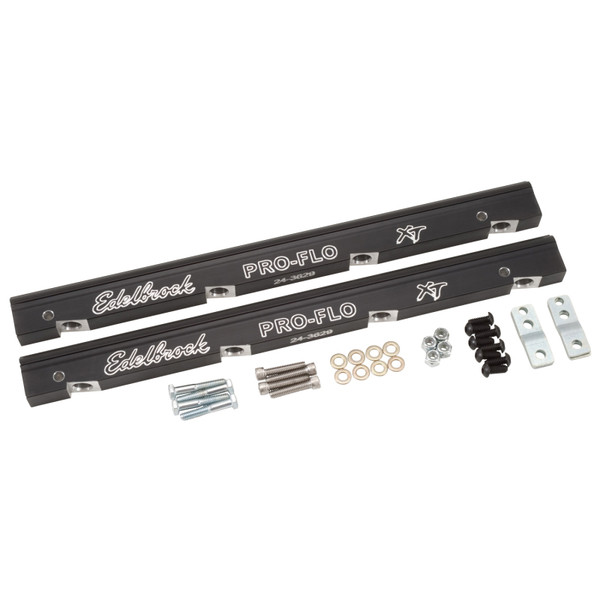 Edelbrock Inc. 3629 Aluminum Fuel Rail - Pro-Flo XT EFI, Black Anodized NEW