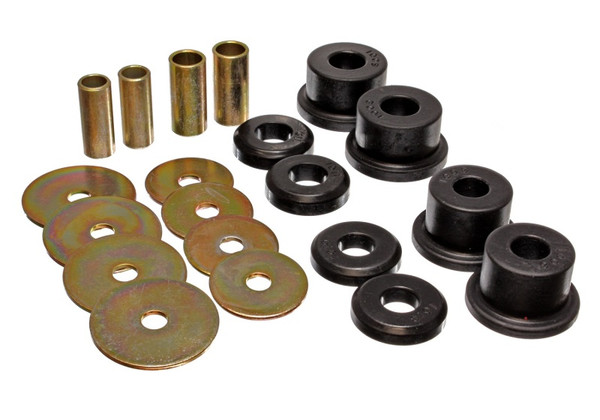 Energy Suspension 5.4103G Sub-Frame Bushing Set, Black, Rear, Polyurethane