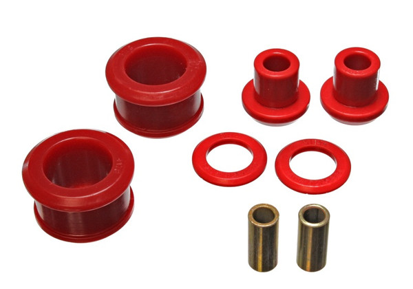 Energy Suspension fits  90-96 Nissan 300ZX Red Rear Differential Carrier Bushing Set (Must reuse all metal - 7.1108R