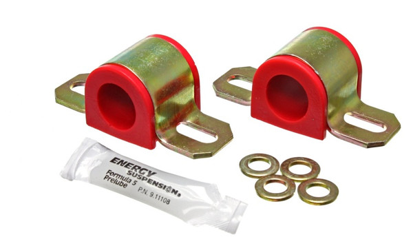 Energy Suspension 9.5126R Universal 7/8" 22mm Sway Bar Bushings w/ Bracket Red
