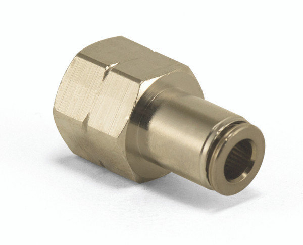 Air Lift Straight Female - 1/4in FNPT X 1/4in PTC - 21810