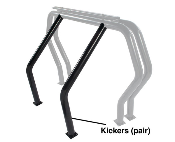 Go Rhino 9370B Bed Bars Kickers Pair Black For 1991-2003 Chevy S10 GMC Sonoma