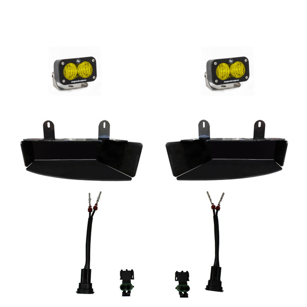 Baja Designs 448043 S2 Sport Fog Light Pocket Kit (Amber) For 19+Ram 2500/3500
