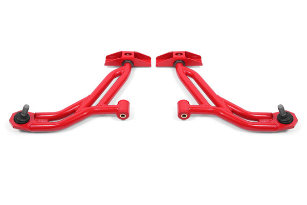 BMR Suspension fits 05-14 Ford Mustang Lower A-Arms - Red - Non-Adjustable - AA750R