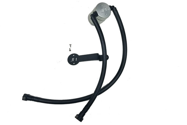 J&L 14-18 Chevy/GM Truck/SUV 5.3L V8 Driver Side Oil Separator 3.0 - Clear Anodized - 3085D-C