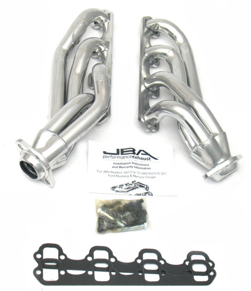JBA Headers & Perf 1650SJS 1-5/8" Stainless Steel Shorty Header; For Mustang