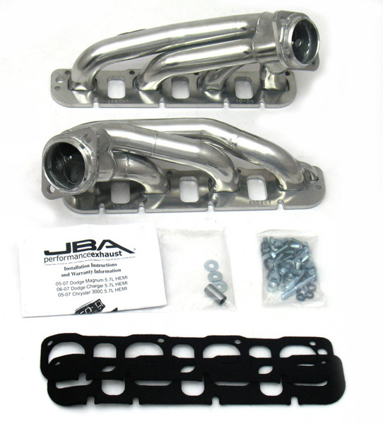 JBA Headers & Perf 1964S-1JS 1-3/4" Stainless Shorty Header; For Challenger