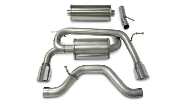 Corsa Fits 06-08 Hummer H3 3.5L Polished Sport Cat-Back Exhaust - 14212