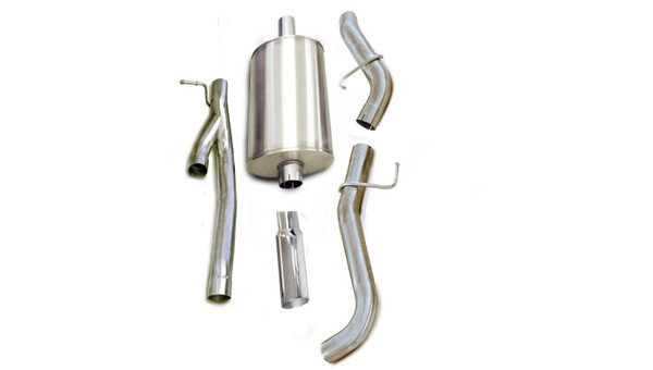 Corsa 24240 3in Cat-Back Single Side Exit with Single 4in Polished Slash Cut Tip