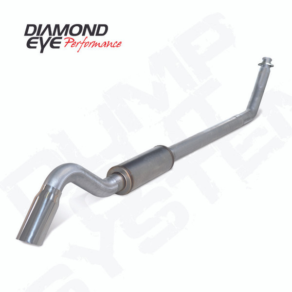 Diamond Eye 4in AL TURBO BACK SGL DUMP OUT 94-02 DODGE NO MFLR INCLUDING TIP - K4212A-TDRP