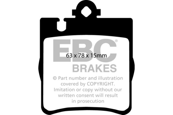 EBC fits 03 Mercedes-Benz C230 (W203) 2.3 Sport Redstuff Rear Brake Pads - DP31441C