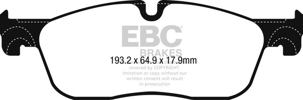 EBC DP32251C Redstuff Ceramic Low Dust Disc Brake Pad Front For Jaguar XF
