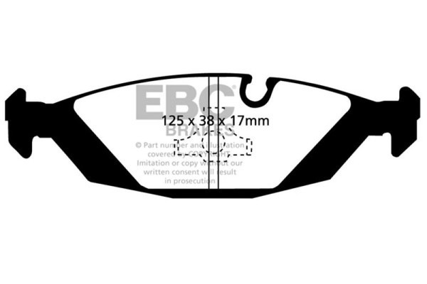 EBC fits 87-88 BMW M5 3.5 (E28) Redstuff Rear Brake Pads - DP3447C