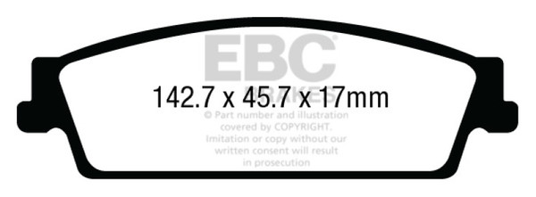 EBC 15+ Gmc Yukon XL / Denali XL 1500 Extra Duty Rear Brake Pads - ED93022
