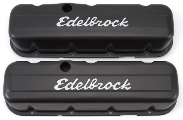 Edelbrock Inc. 4683 Signature Series Tall Valve Cover - Black Powdercoated NEW